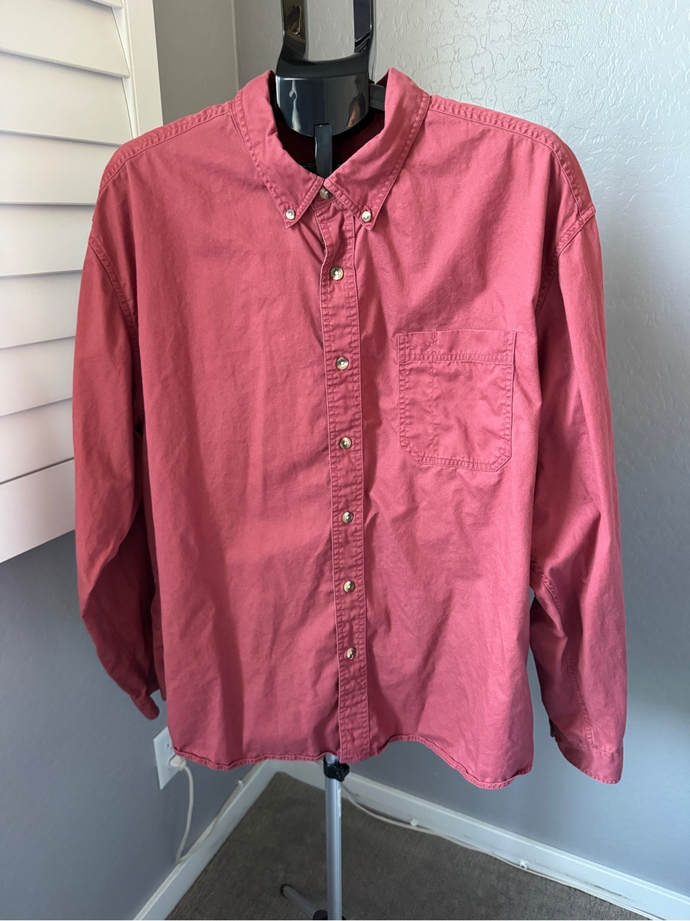 Eddie Bauer Men's Long-Sleeve Button-Down Shirt Vintage 90’s- 2XL